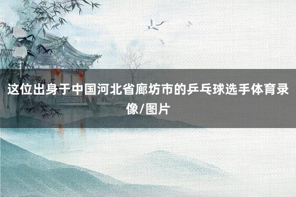 这位出身于中国河北省廊坊市的乒乓球选手体育录像/图片