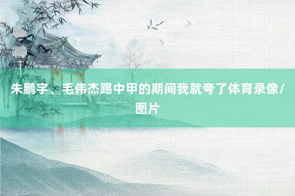 朱鹏宇、毛伟杰踢中甲的期间我就夸了体育录像/图片