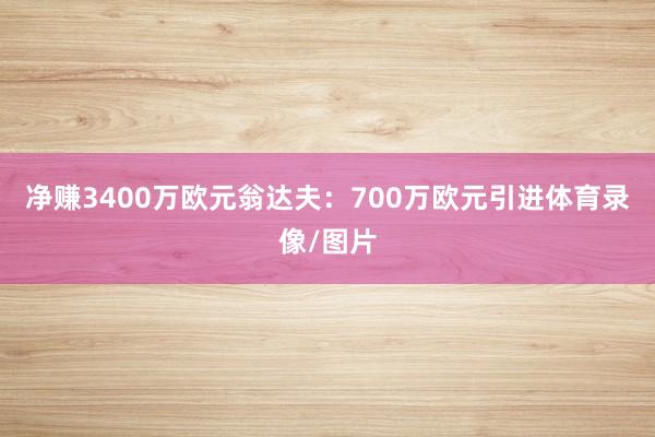 净赚3400万欧元翁达夫：700万欧元引进体育录像/图片