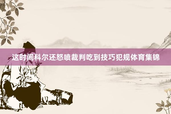 这时间科尔还怒喷裁判吃到技巧犯规体育集锦