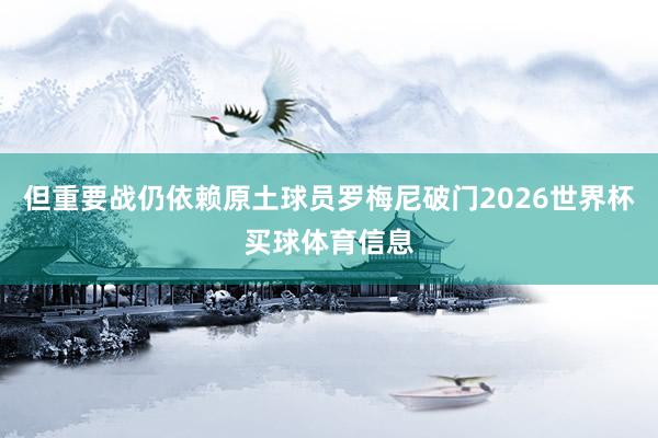 但重要战仍依赖原土球员罗梅尼破门2026世界杯买球体育信息