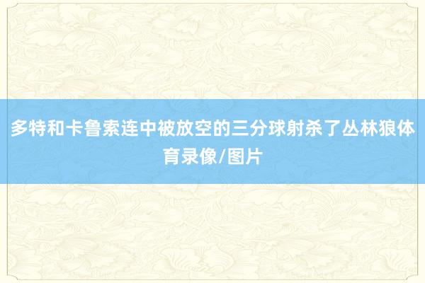 多特和卡鲁索连中被放空的三分球射杀了丛林狼体育录像/图片
