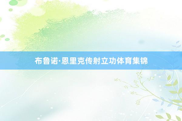 布鲁诺·恩里克传射立功体育集锦