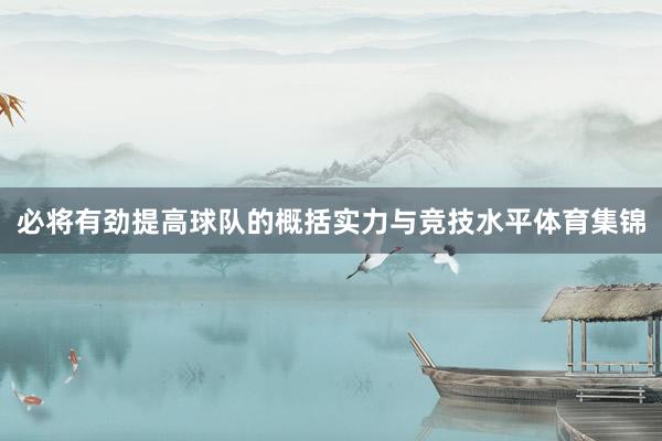 必将有劲提高球队的概括实力与竞技水平体育集锦