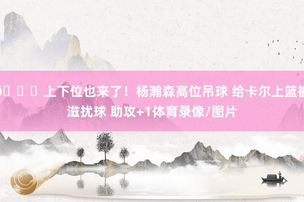 😘上下位也来了！杨瀚森高位吊球 给卡尔上篮被滋扰球 助攻+1体育录像/图片