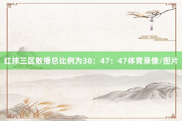 红球三区散播总比例为38：47：47体育录像/图片