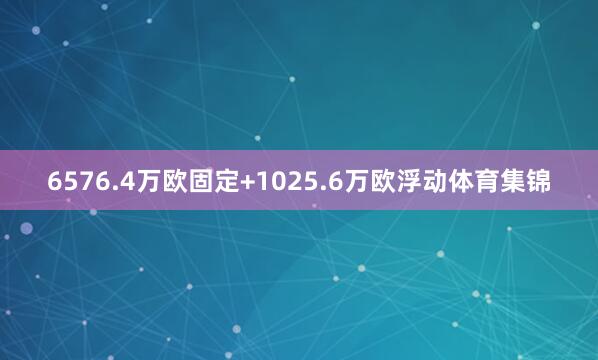 6576.4万欧固定+1025.6万欧浮动体育集锦