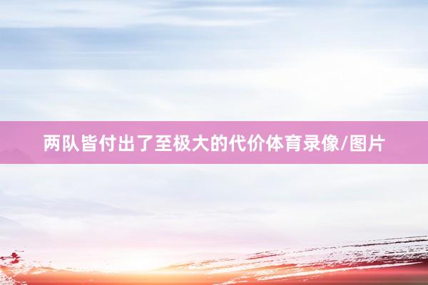 两队皆付出了至极大的代价体育录像/图片