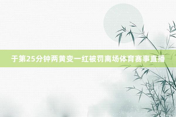 于第25分钟两黄变一红被罚离场体育赛事直播