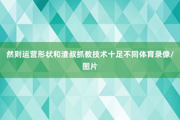 然则运营形状和渣叔抓教技术十足不同体育录像/图片