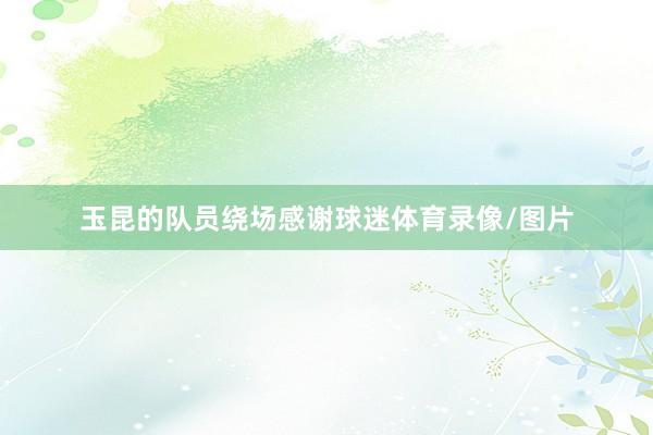 玉昆的队员绕场感谢球迷体育录像/图片