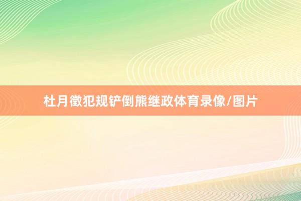 杜月徵犯规铲倒熊继政体育录像/图片