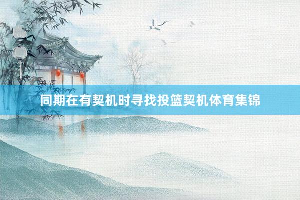 同期在有契机时寻找投篮契机体育集锦