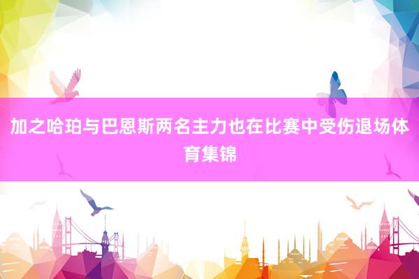 加之哈珀与巴恩斯两名主力也在比赛中受伤退场体育集锦