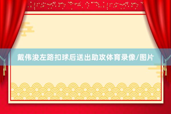 戴伟浚左路扣球后送出助攻体育录像/图片