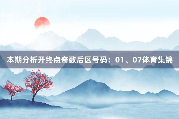 本期分析开终点奇数后区号码：01、07体育集锦