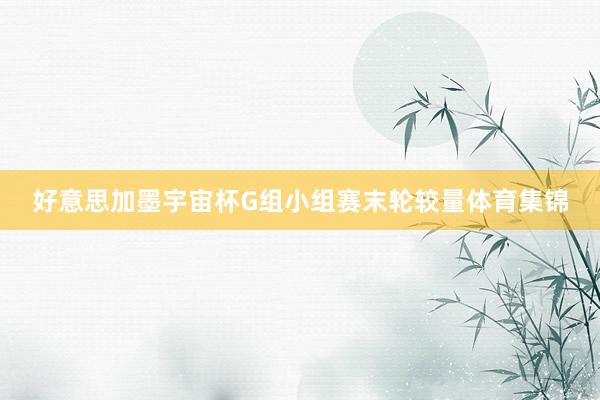 好意思加墨宇宙杯G组小组赛末轮较量体育集锦