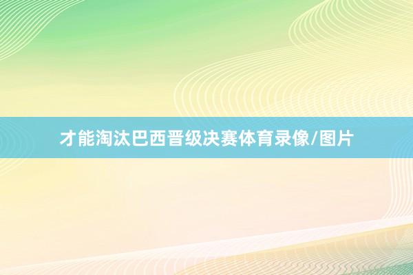 才能淘汰巴西晋级决赛体育录像/图片